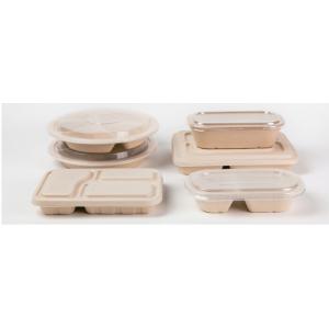 Sugarcane Pulp Wheat Straw Dinnerware Set Food Biodegradable Takeaway Packaging