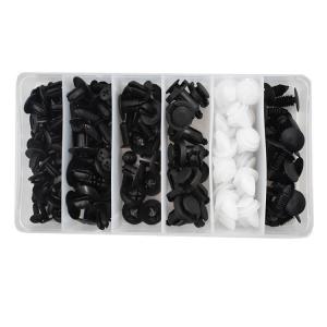 HE26 100 pcs Car Clips Plastic Car Bumper Fastener 6 Sizes Push Retainer Rivets