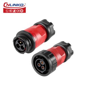 CNLINKO IP68 Waterproof 20a 12v DC Power Plug 20A 3 Pin Connector M20 Circular