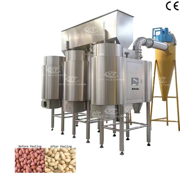Quality Fully Automatic Peanut Blanching Machine with <15% Split Rate No Powder and Smooth Surface wholesale