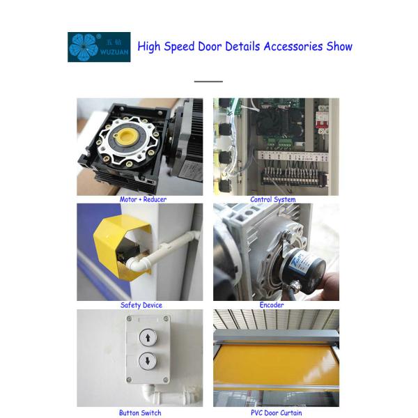 Red 1.2m/S 0.8mm Curtain PVC Roller Shutter Doors