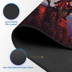 Rubber Custom Amine Design Printed Large Xxl Extended Microfiber Cloth Gaming