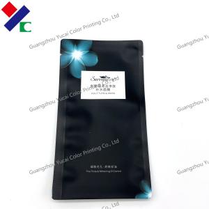 Cosmetic Packaging Three Side Seal Pouch Brown Kraft Paper Facial Mask Bag