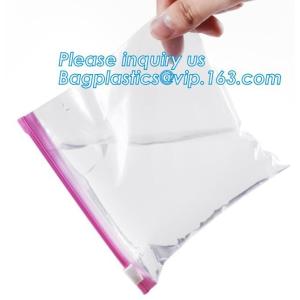 Cheap Slider Freezer Custom Transparent LDPE Plastic Waterproof k Storage Bag, Slider zipper clear plastic PE POLY water for sale