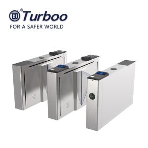 E - Tickets Access Control Turnstile Gate 304SUS Flap Barrier R485 Dry Contact