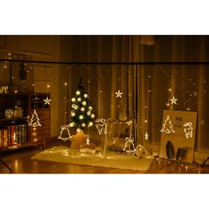 3.5M LED Star Deer Tree Bell 220V 110V Christmas Garland Fairy Curtain String