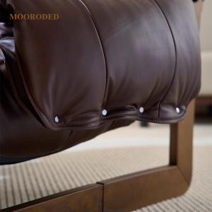 Jersey Island Casual Single Chair Retro Genuine Leather Designer Single Seat