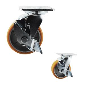 China Aluminium  5 Inch Side Lock Heavy Duty Casters With Ball Bearing on sale