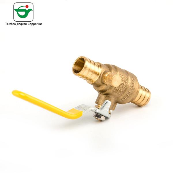 Quality Lead Free 2'' Brass Dzr Ball Valve IPS Thread Yellow Handle wholesale