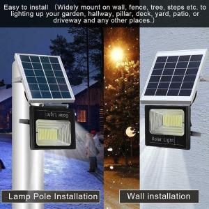 Yard 100W Solar Flood Light Dusk To Dawn Outdoor Lights With Remote Control