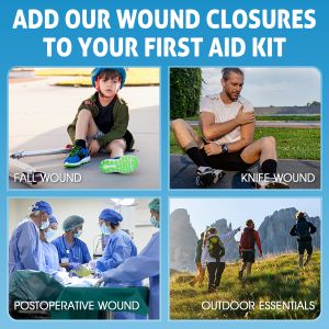 PWT1003 Flexible Fabric Bandages Wound Closure Device 4PCS