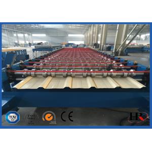PLC Controller Roof Panel Roll Forming Machine With Manual Passive Decoiler 5.5KW