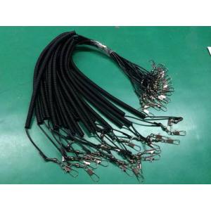 Cheap Pure black long spring wire coiled fishing tethers for protecting any lost and drop for sale