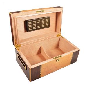 Cheap Custom Moisture Regulating Antibacterial Stable Spanish Cedar Wood Cigar Box Humidor for sale