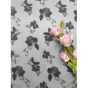 Recycled Laser Cut Applique Embroidery Fabric For Evening Dress