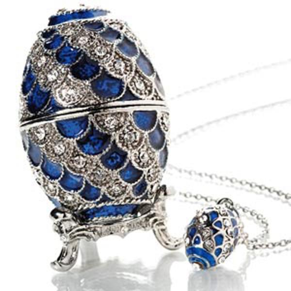 Decorative Earring Ring Trinket Box Holder Box Hand Enamel Easter Egg jewelry