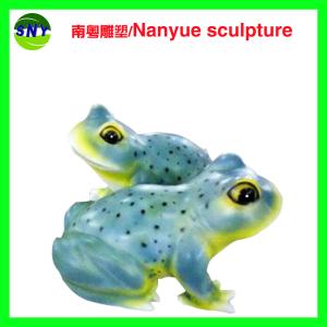 public art  large frog sculptures statues of fiberglass nature painting as landscape