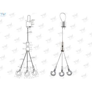 Three Feet Cable Suspension Kits Cross Adjustable Gripper Loop Maker With Hooks
