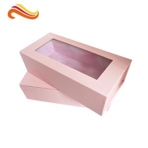 Magnetic Closure Custom Paper Packaging Box Matt Lamination Printing With Window