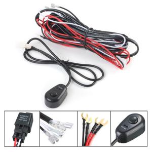 Cheap 12V 24V Switch Relay Wiring Harness Kit Remote Control 2 Lamp Light Bar for sale