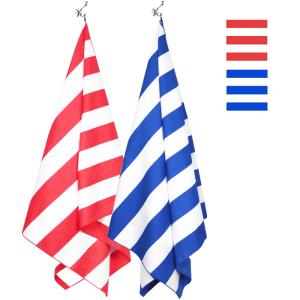 Two Side Printed Striped Design Microfiber Towel Quick Dry Towel Beach Blanket