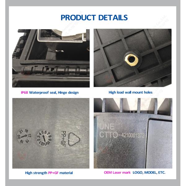 IP68 Waterproof Telecom Pole Mount FTTH 96 Cores Fiber Optic Splitter Splice Closure PP