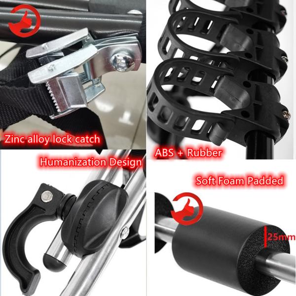 Iron Car Carrier Foldable Bike Rack 54KGS Lift Trunk Mount Bicycle Rack