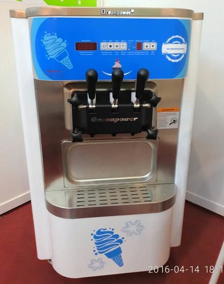 Quality 30L per hour.Oceanpower 3 flavors table top soft Ice Cream Machine machine OP130 wholesale