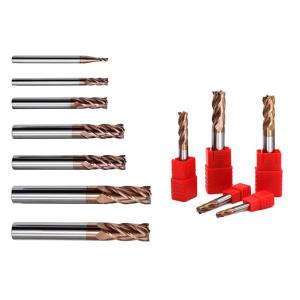 Long Shank Carbide Square End Mill , High Performance Solid Carbide End Mills