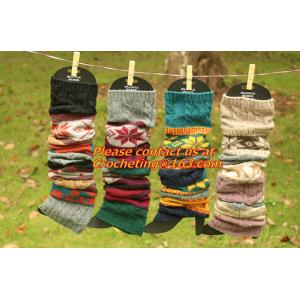 winter leg warmers loose socks wool blend button down pierced decoration boot