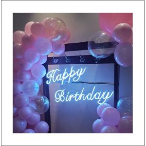 Cheap Acrylic Wall Mounted Neon Light Happy Birthday Sign Low Consumption for sale