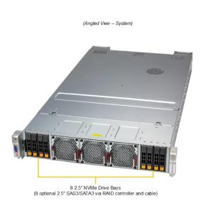 Supermicro AS-2145GH-TNMR-LCC 2U Rackmount GPU Server with 512GB ECC HBM3 Memory