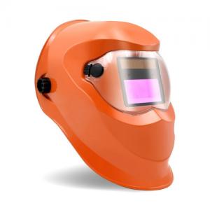 Cheap Orange Self Darkening Welding Helmet Solar Cells Auto Dimming PC Protect for sale