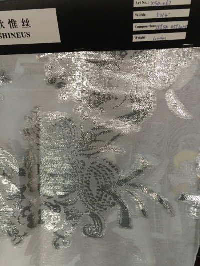 Quality silk/metallic clipped jacquard wholesale