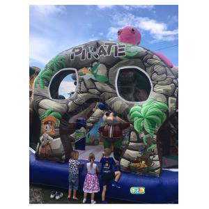 Pink Octopus Pirate Bouncy Castle Playground 6 * 6 * 5.5 Meters With Transportin