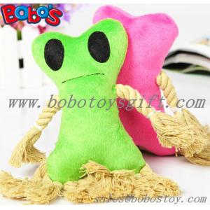 Plush Stuffed Pet Toy With Cotton Rope and Squeaker in 2 Colors
