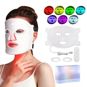 7 Colors Open Nosed Light Therapy Mask with 110 Pieces LED Quantity for Redness