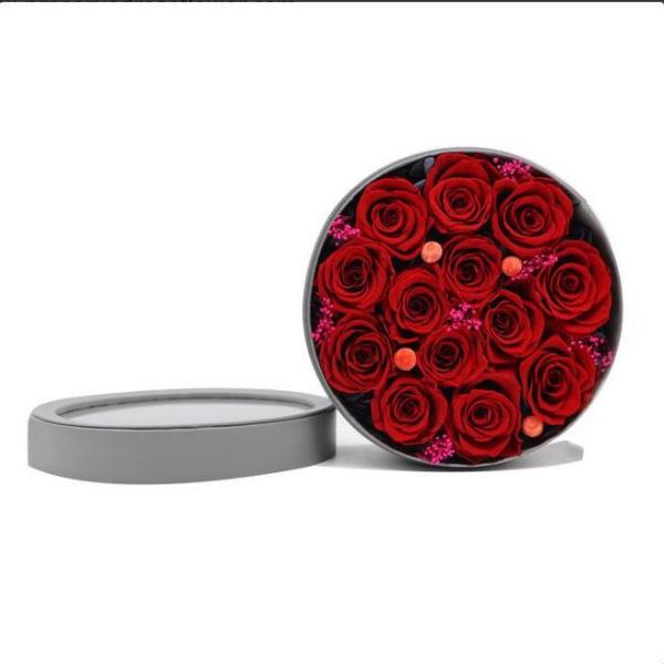 Quality Decorative Preserved Flowers In Box , Eternal Roses Box For Gift wholesale