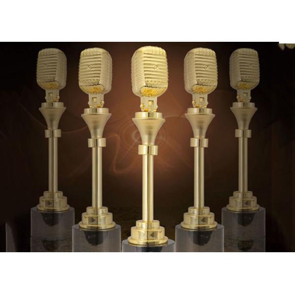 Quality Microphone Design Music Award Trophy For Musical Competition Custom Service Available wholesale