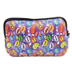 Sublimation Soft Zippered Makeup Pouch , Pantone Color Lightweight Cosmetic Bag