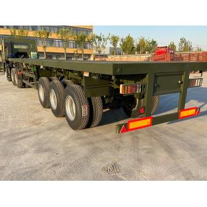 Container Flat Bed Deck Semi Trailer 3 Axle 20FT 40FT