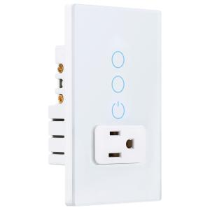 Glass Touch WiFi Switch And 2 Gang WiFi Socket For Smart Home Control