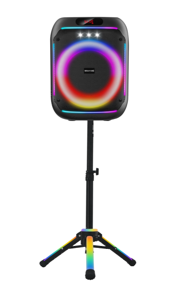 Portable Party Speaker with Lithium Battery Dynamic Lighting and 8-inch Speaker