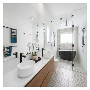 Apartment Bathroom Vanity Combo with Mirror Customized Waterproof Modern