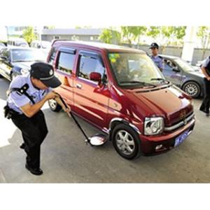 Adjustable Vehicle Inspection 30cm Convex Mirror With Flashlight