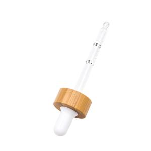 Bamboo Wood Burette With Rubber Tip Graduated Straw Burette