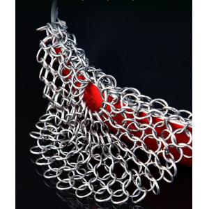 6'' Ss Round Cookware Chainmail Scrubber Cleaning Cast Iron Pan