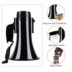 Military Portable Megaphone Speaker 8h 50 Watt Megaphone With Safety Siren