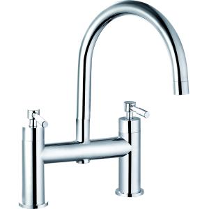 Cheap Timeless Chrome Finish Basin Mixer Faucets With Double Handles T80541 for sale