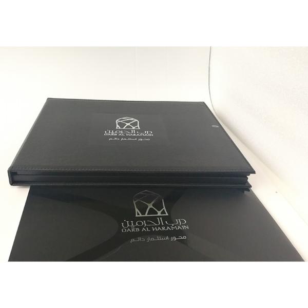 Quality PU VIF Video Brochure 10.1 Inch LCD Screen Real Leather Video Book With Leather Covers wholesale